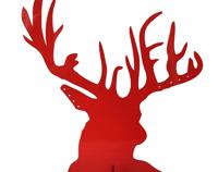 Stag Jewellery Stand Red