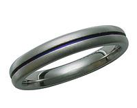 Titanium Blue Groove Ring 5239