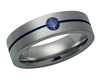 Titanium Blue Sapphire Ring 5065