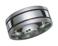 Titanium Purple Grooves Ring 5242