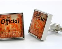 Maori Meeting House Postage Stamp Cufflinks