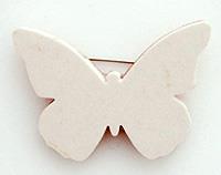 China butterfly brooch with copper back
