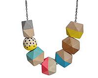 Geometric Wooden Necklace #2