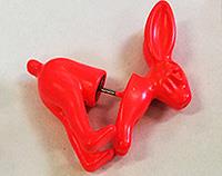 Fluorescent Rabbit Earring (a pair)