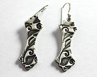 Pure silver earrings