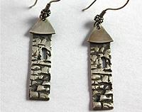 Pure silve Rapunzel tower earrings