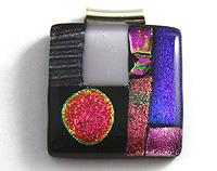 Dichroic Mosaic pendant - Brights