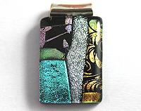 Dichroic Mosaic Fused Glass Pendant - Deco