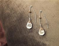 Keshi Pearl Petal Dangle Earrings