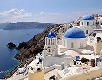 Cliffs at Oia, Santorini, Greece - Canvas Print