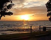 Sunset at Howick Beach - Canvas Print