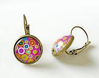 Funky Earrings - Pink Dotty Spotty