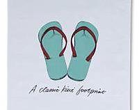 A Classic Kiwi Footprint - Tea Towel