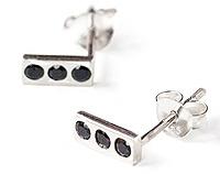 Free Money Earings | Black Garnet | Silver