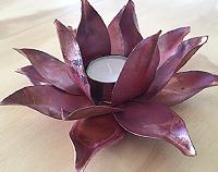 Single Petal Copper Tea Light holder - Large