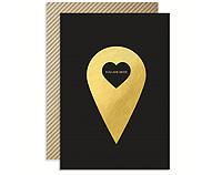 Love Marker Black & Gold Card