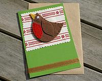 Robin finger puppet card