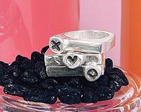 Black stacker rings