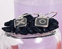 Black Tile Earrings