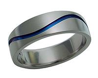 Titanium Blue Wave Ring 5247 - do not make live
