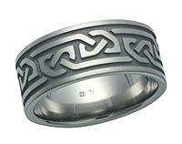 Titanium Celtic Design Ring 5605