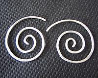 Silver Koru earrings