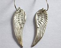  Pure silver earrings- Angel wings