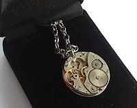 Altered timepiece -  watch movement silver-plated decorative chain