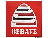 Red Behave Print by Weston Frizzell