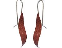 Copper Leaf Earrings Small