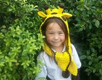 Crochet Giraffe Hood with scarf