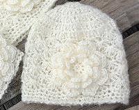Cream Beanie in Baby, Toddler or Adult size
