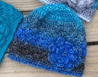 Blue Beanie in Baby, Toddler or Adult size