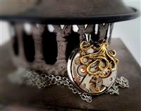 Funky Steampunk Inspired Pendant - The Octopus Invader