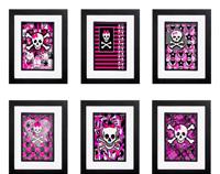 Girly Skull Collection - 6 x Signed Prints